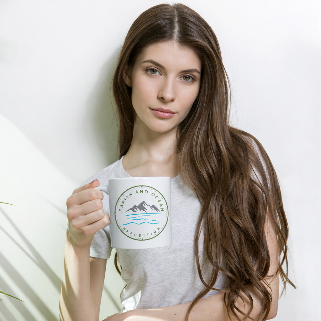 White glossy mug